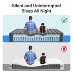 Babo Care Queen Size Mattress, 10 Inch Hybrid Queen Mattress in a Box, Medium Firm Memory Foam and Pocket Springs, Edge Support, Pressure Relief