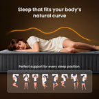 Babo Care King Mattress, 12 Inch Hybrid Mattress with Firm Support, Mattress in a Box, Fiberglass-Free & CertiPUR-US