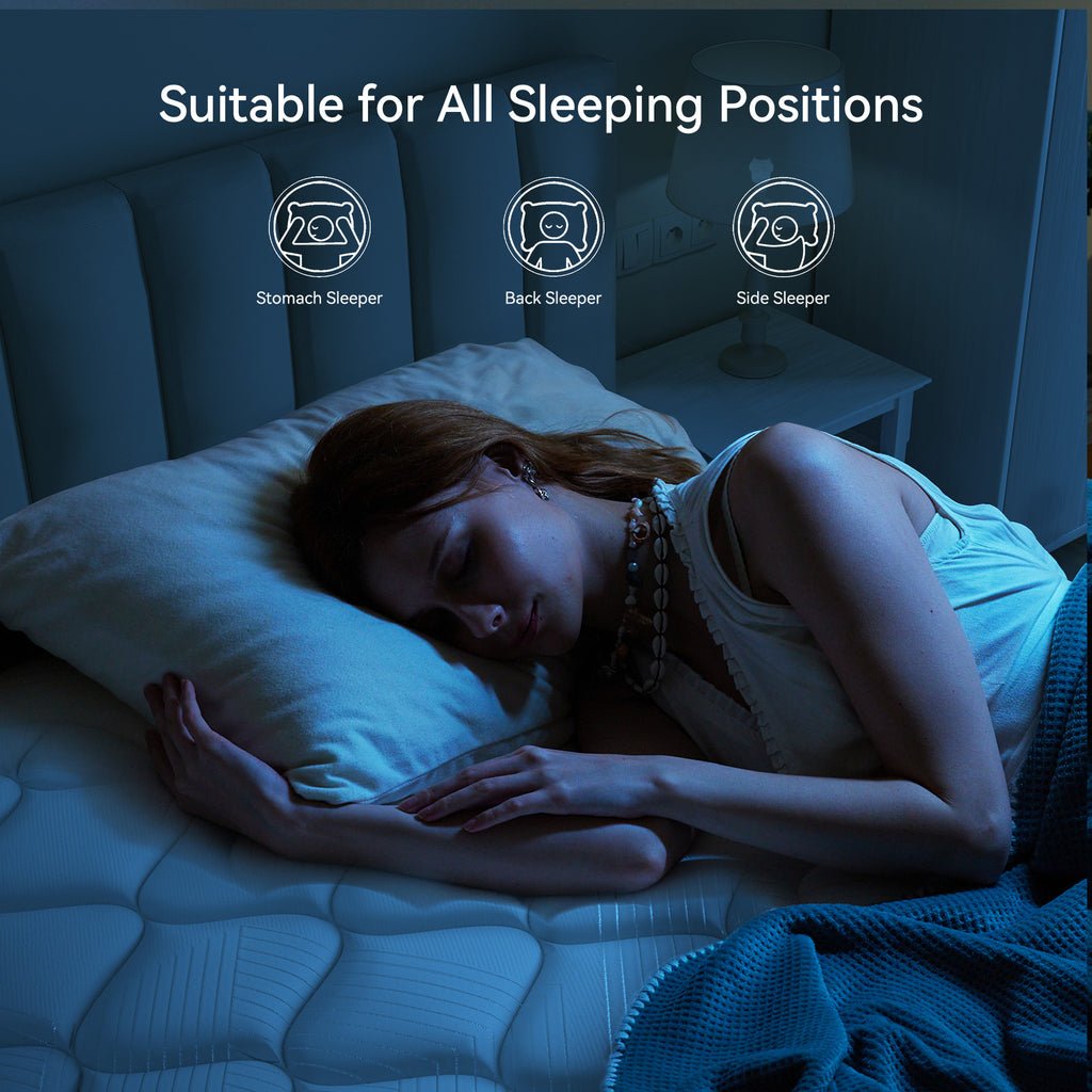 Babo Care Hybrid Queen Mattress, 12 inch Pocketed Coils & Memory Foam, Firm Support, Motion Isolation, Cool & Breathable, CertiPUR-US Certified