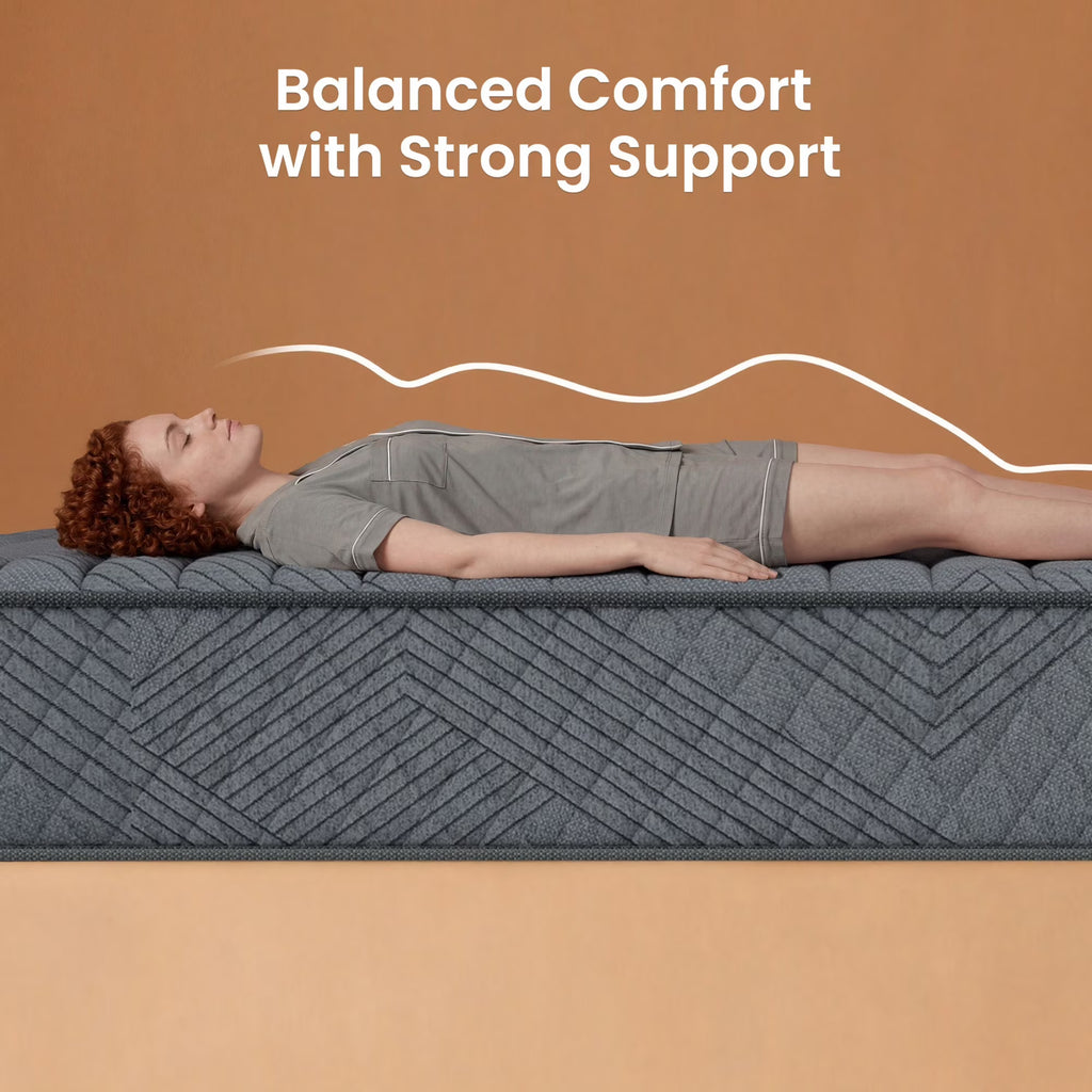 POSMOND 14-inch Full Hybrid Mattress in a Box, Firm Support Mattress with Memory Foam & Pocket Coils for Back & Stomach Sleepers,CertiPUR-US Certified