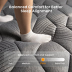 Babo Care 12 inch Queen Size Mattress, Firm, Cooling Wave Foam, Hybrid Mattress, Pocketed Springs, Motion Isolation, CertiPUR-US Certified, Bed in a Box