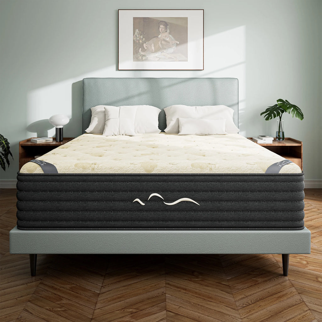 POSMOND Dual-Sided 14" Twin Mattress Medium Firm & Firm Reversible Hybrid Mattress,Cooling Gel Memory Foam Mattress-in-a-Box,Pocket Coils,Pressure Relief