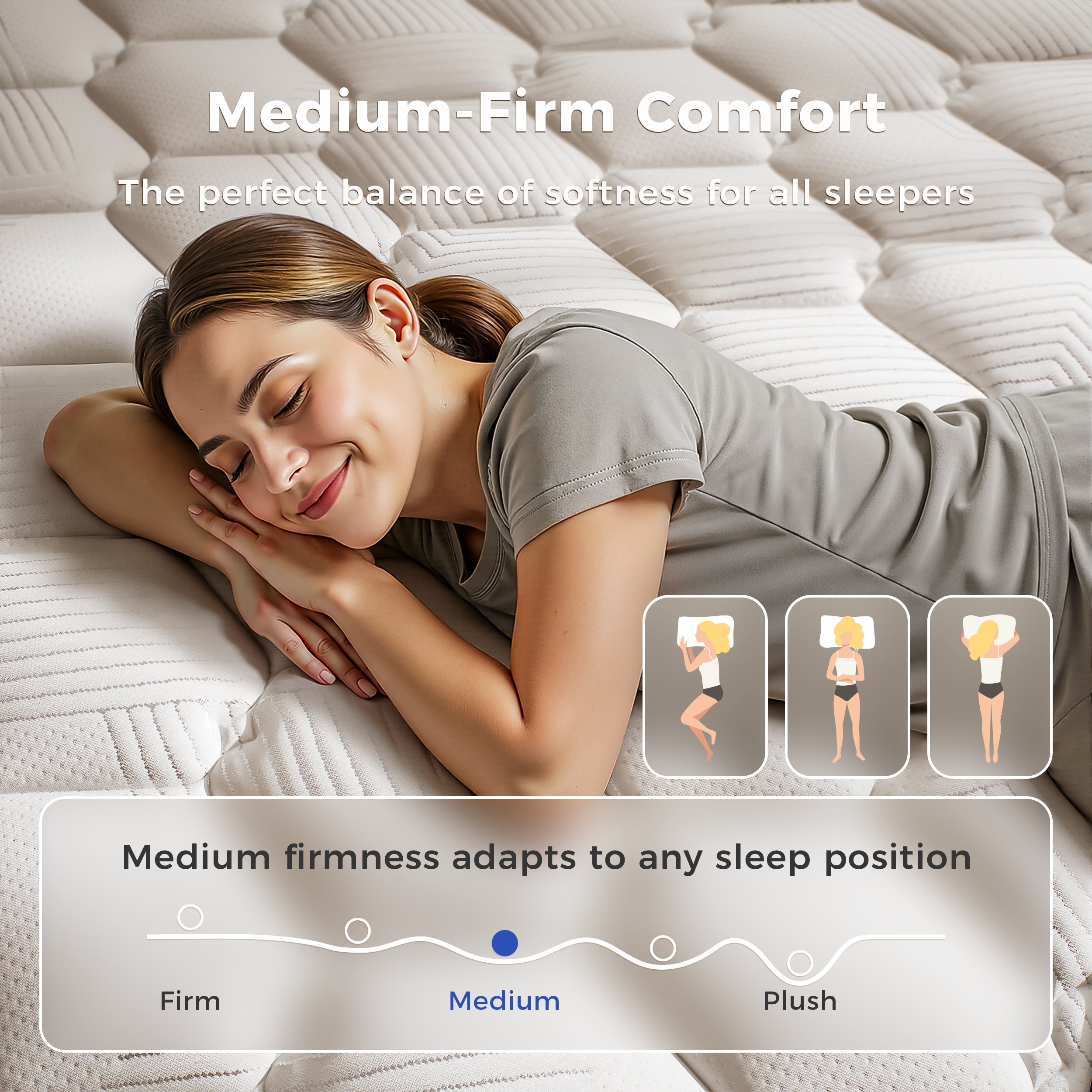 Babo Care King Mattress,12 inch Hybrid Mattress in a Box,Individually Pocket Springs,Cooling-Gel Memory Foam,Medium Feel for Pressure Relief,Motion Isolation,CertiPUR-US Certified,Colchones King