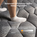 Babo Care Queen Mattress, 12 inch Hybrid Mattress with Firm Support, Mattress in a Box, Fiberglass-Free & CertiPUR-US Certified, 100-Night Trial