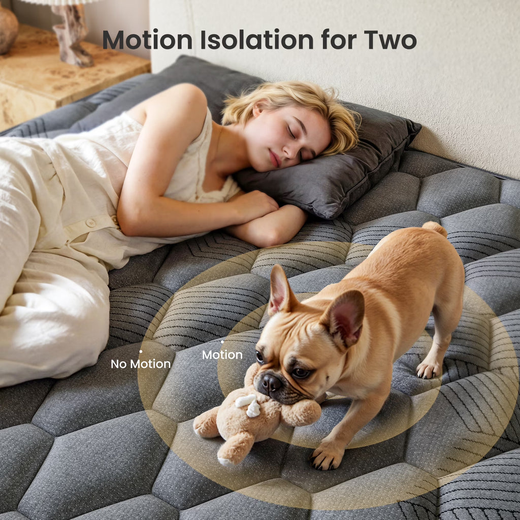 Babo Care 12 inch King Size Mattress, Firm, Cooling Wave Foam, Hybrid Mattress, Pocketed Springs, Motion Isolation, CertiPUR-US Certified, Bed in a Box