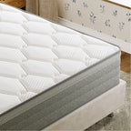 Babo Care Twin-XL Hybrid Mattress, Mattress in a Box, 8 inch Pocket Spring, Medium Support, Pressure Relief, CertiPUR-US Certified