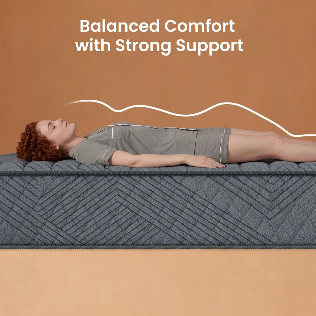 Babo Care 14-inch Full Hybrid Mattress in a Box,Medium Firm Support Mattress with Memory Foam & Pocket Coils for Back & Stomach Sleepers,CertiPUR-US Certified