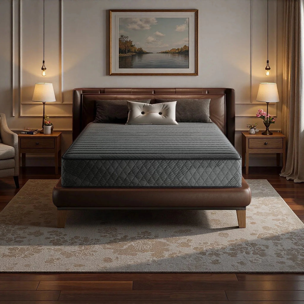 Babo Care Full Mattress 10 inch Hybrid Mattress in a Box, Medium Firm Support with Memory Foam & Pocket Coils, CertiPUR-US Certified