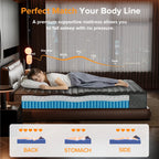 Babo Care Full Mattress 10 inch Hybrid Mattress in a Box, Medium Firm Support with Memory Foam & Pocket Coils, CertiPUR-US Certified