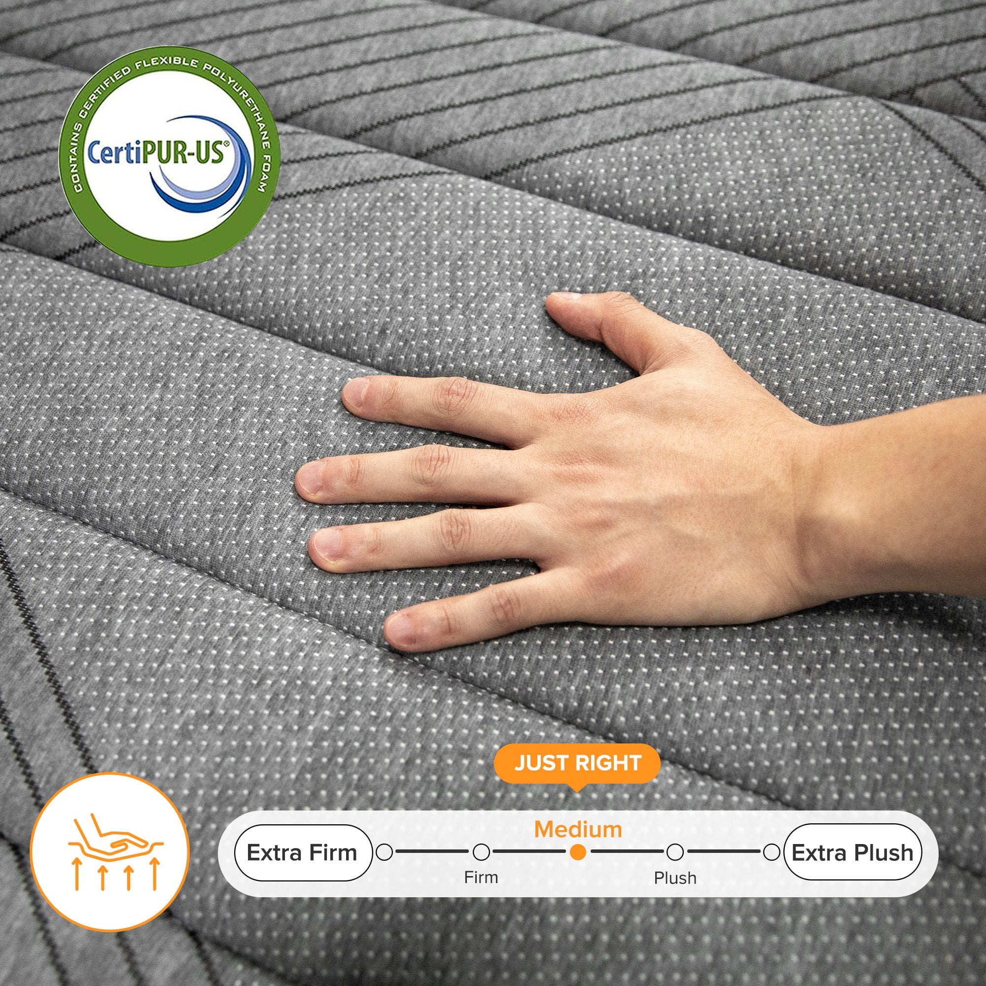 Babo Care Full Mattress, 10 inch Gel Memory Foam Hybrid Mattress for Comfort Sleep & Pressure Relief, Medium Firm, CertiPUR-US