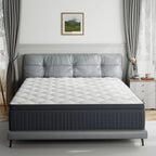 Babo Care 12 Inch Queen Mattress, Euro Top Hybrid Mattress, Medium Feel, Pocket Coils, Motion Isolation