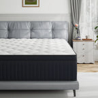 Babo Care 12 Inch Queen Mattress, Euro Top Hybrid Mattress, Medium Feel, Pocket Coils, Motion Isolation