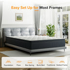 Babo Care 12 Inch Queen Mattress, Euro Top Hybrid Mattress, Medium Feel, Pocket Coils, Motion Isolation