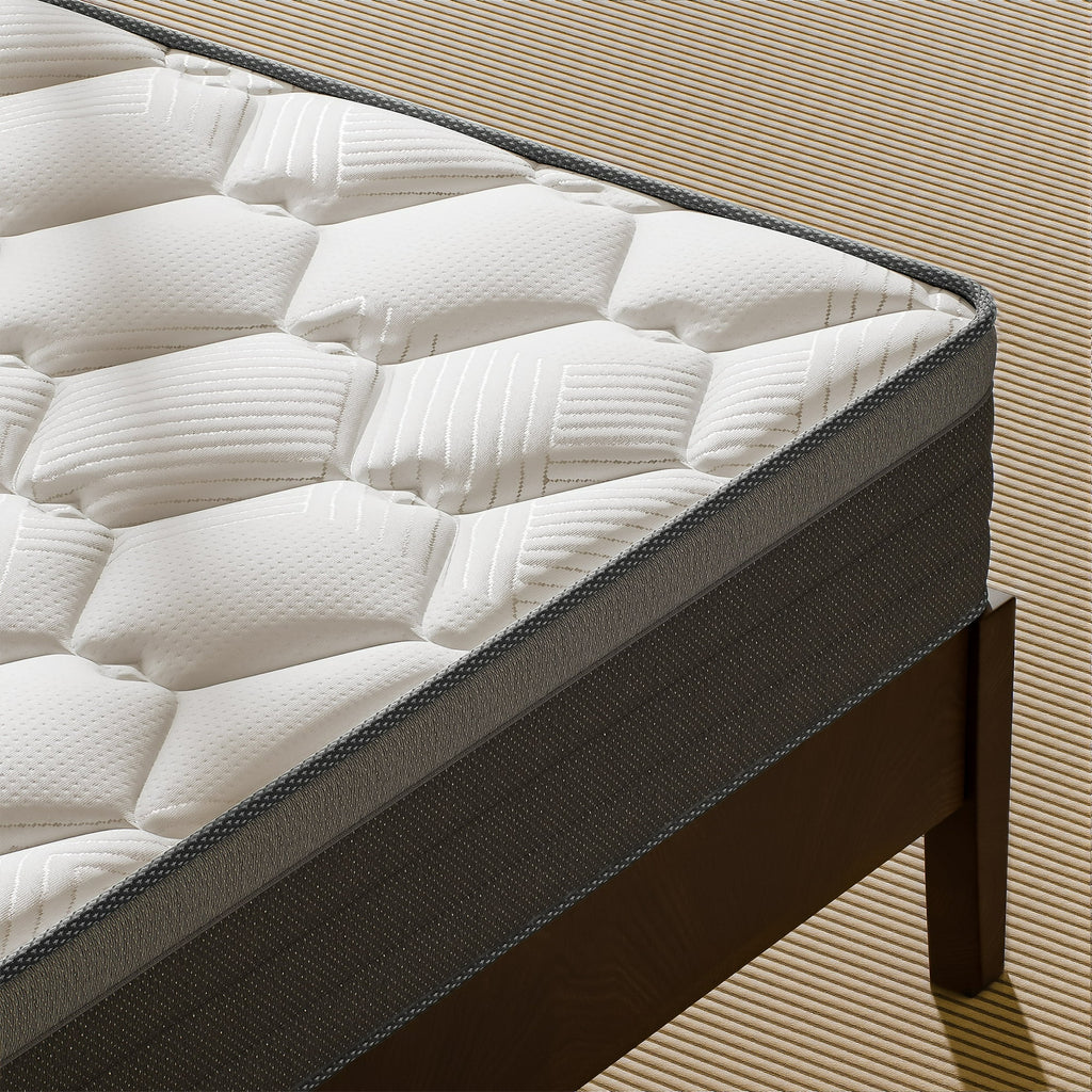 Babo Care 12 inch Queen Mattress, Memory Foam Mattress, Hybrid Mattress with Pocket Spring for Cool Sleep & Pressure Relief, Motion Isolation, Medium, Mattress in a Box, CertiPUR-US