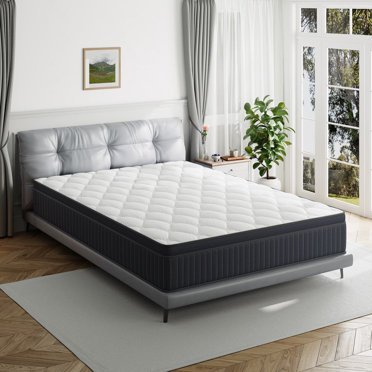 Twin Mattress, Babo Care 10 Inch Cooling-Gel Memory Foam and Individually Pocket Innerspring Hybrid Mattress, Twin Bed Mattress in a Box, CertiPUR-US Certified, Medium Twin Size Mattress
