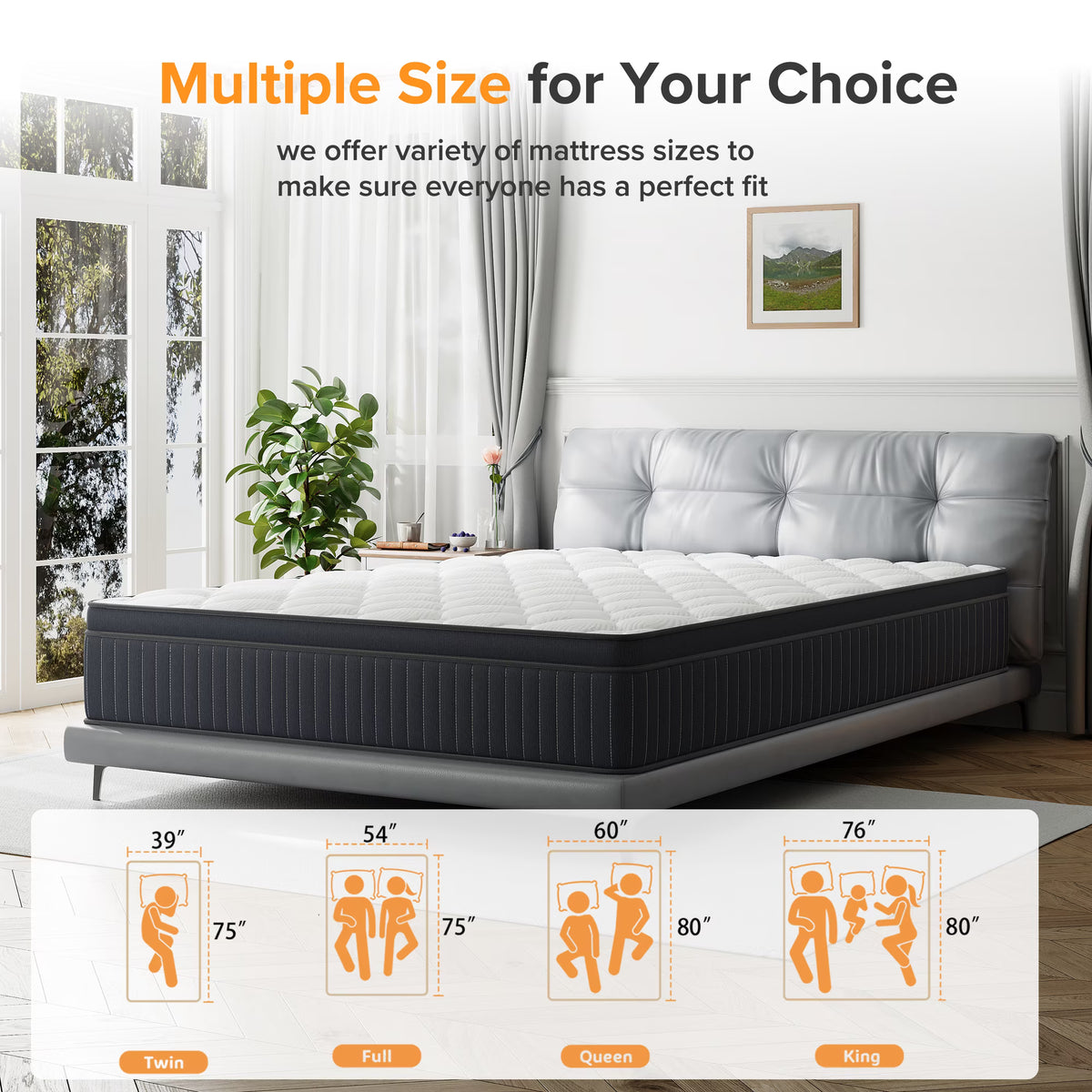 Twin Mattress, Babo Care 10 Inch Cooling-Gel Memory Foam and Individually Pocket Innerspring Hybrid Mattress, Twin Bed Mattress in a Box, CertiPUR-US Certified, Medium Twin Size Mattress