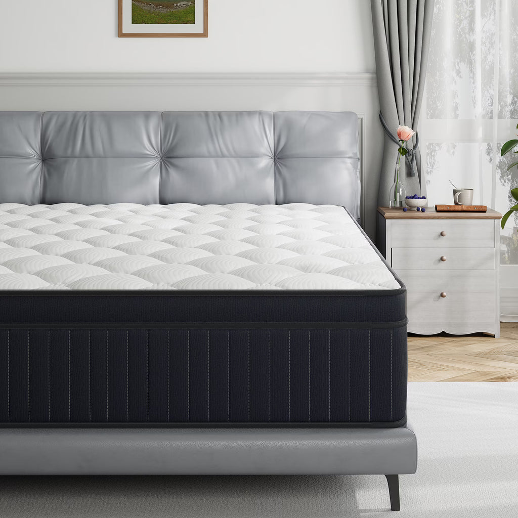 Twin Mattress, Babo Care 10 Inch Cooling-Gel Memory Foam and Individually Pocket Innerspring Hybrid Mattress, Twin Bed Mattress in a Box, CertiPUR-US Certified, Medium Twin Size Mattress