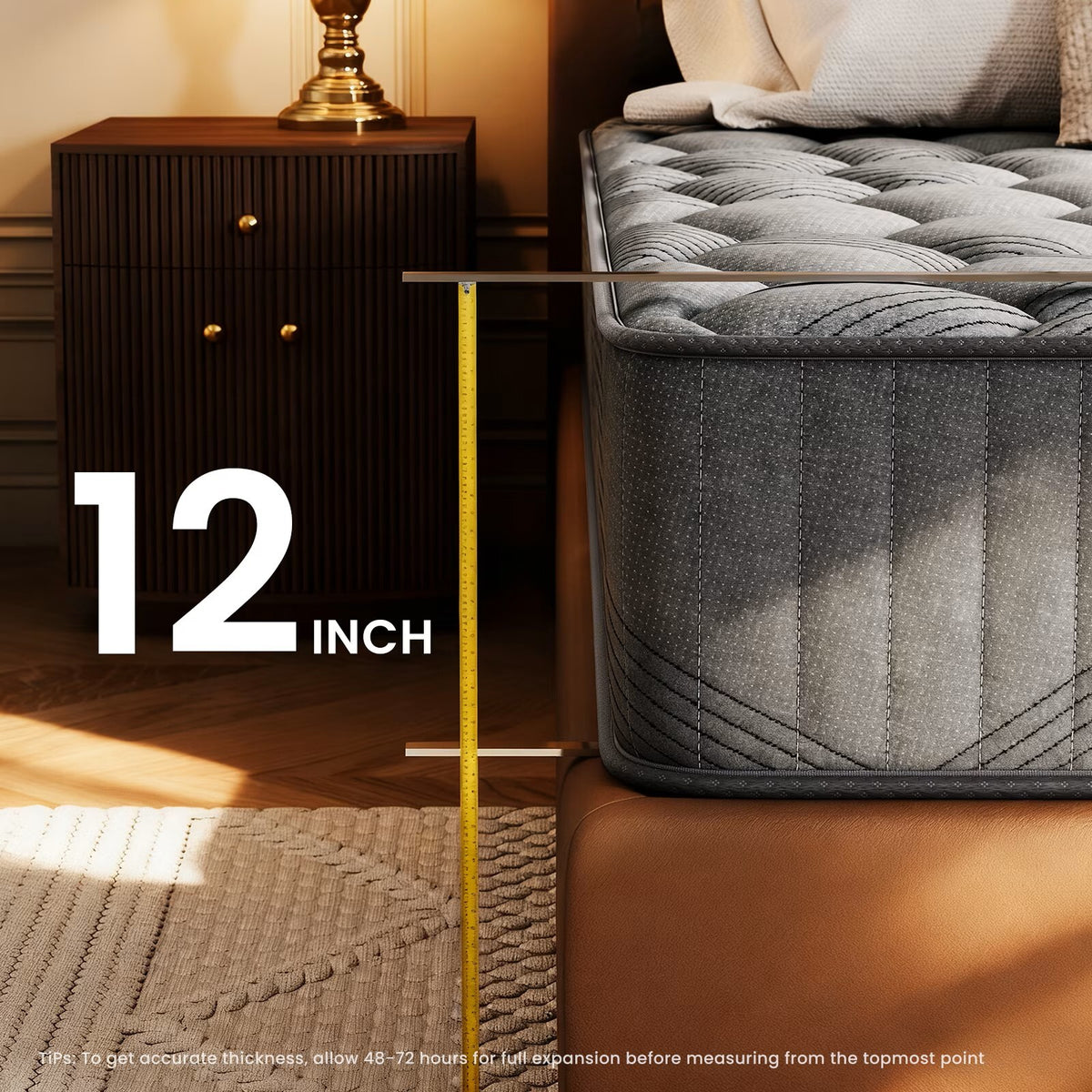 Babo Care Full Hybrid Mattress, 12 inch Cooling-Gel Memory Foam and Individually Pocket Innerspring Mattress, CertiPUR-US Certified,Full Size Mattress